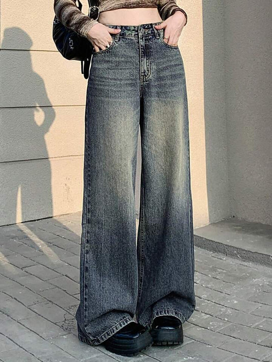 Moonstone Tinted Highwaist Super Wide Leg Jeans