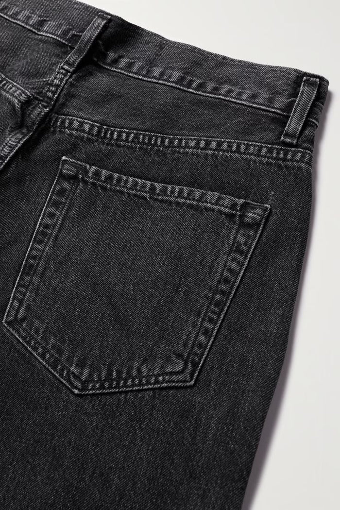 Charcoal High Waist Super Wide Leg Jeans