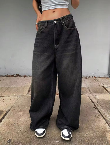 Ghost Black Tinted Super Wide Leg Jeans
