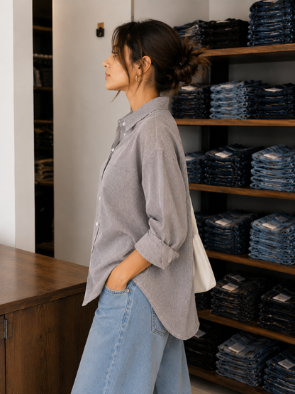 Coffee Stripe Everyday Shirt