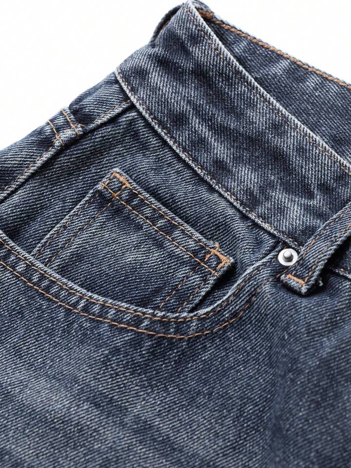 Highwaist Vintage Dark Wash Super Wide Leg Jeans