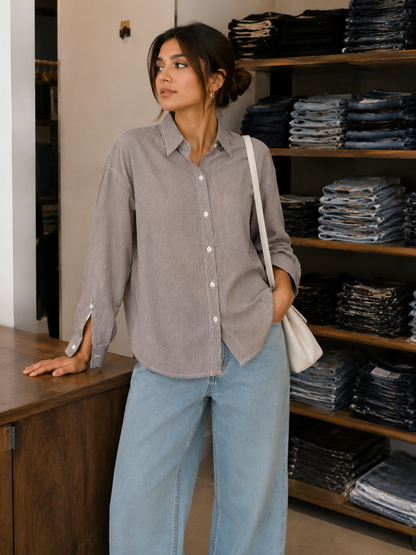 Coffee Stripe Everyday Shirt