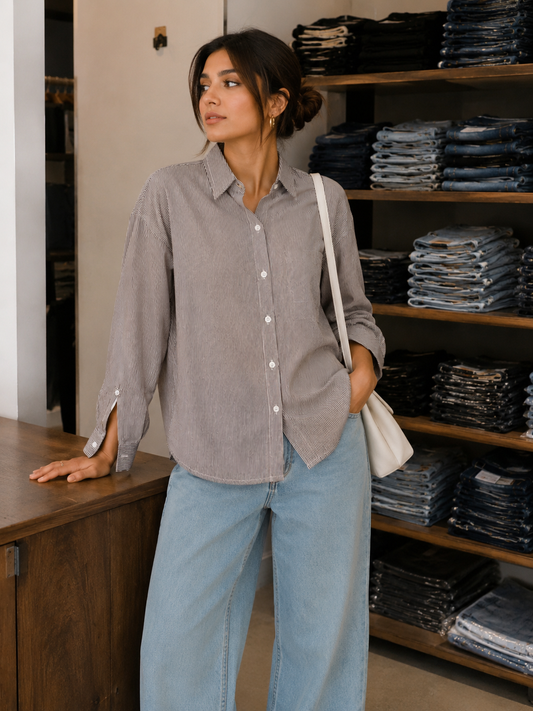 Coffee Stripe Everyday Shirt