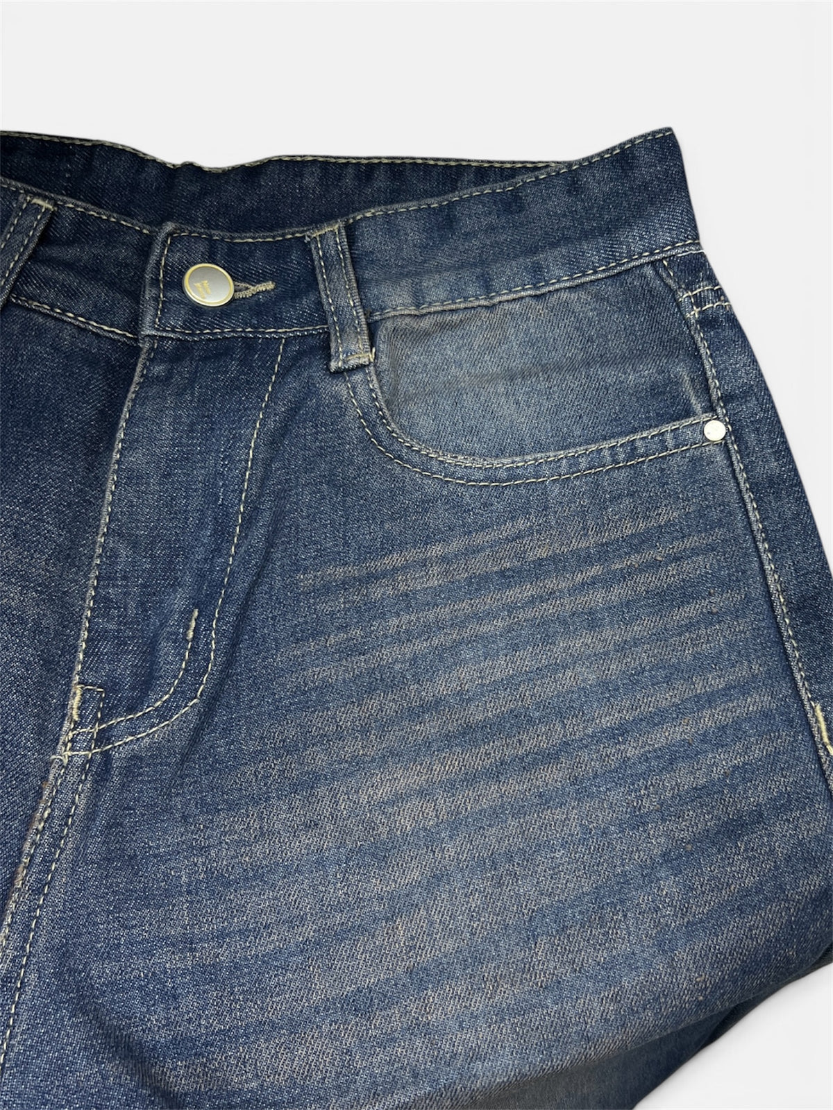 Knight Blue Tinted Super Wide Leg Jeans