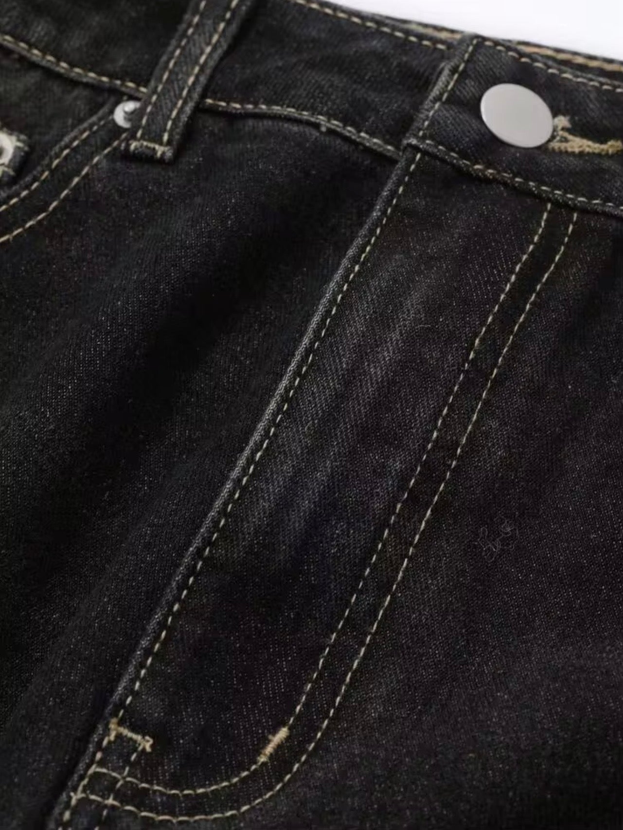 Ghost Black Tinted Super Wide Leg Jeans