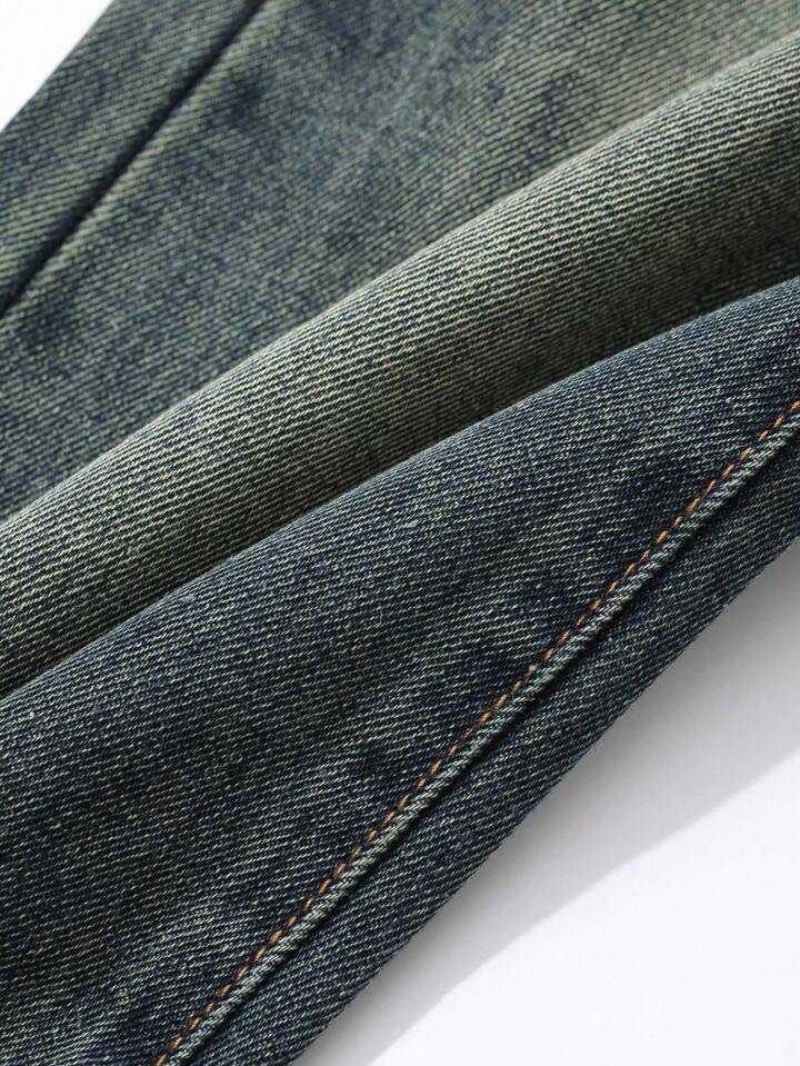 Vintage Whisker Wash High Waist Boot Cut Jeans