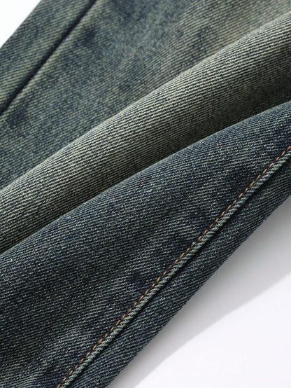 Vintage Whisker Wash High Waist Boot Cut Jeans