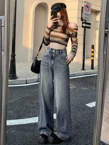 Moonstone Tinted Highwaist Super Wide Leg Jeans