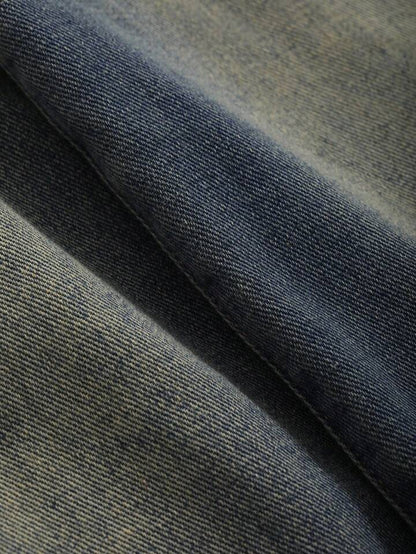 High Waist Dusty Spray Wash Wide Leg Jeans