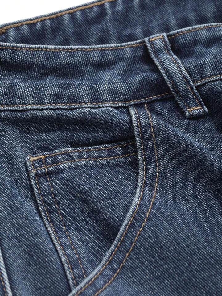 Highwaist Storm Blue Ultra Wide Leg Jeans - Fashion Wodrobe