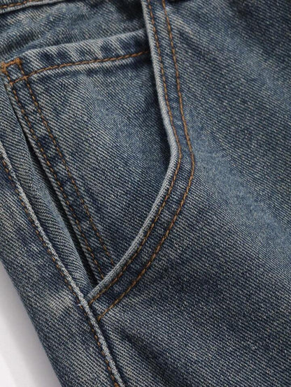 Highwaist Vintage Smoke Blue Ultra Wide Leg Jeans - Fashion Wodrobe