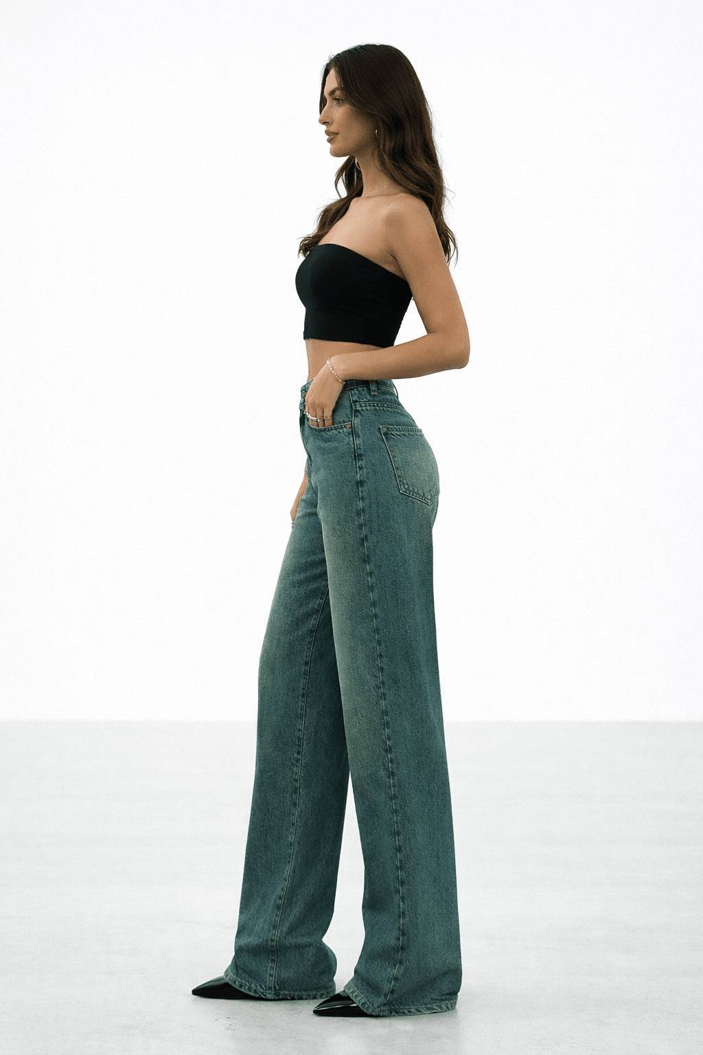 Shade Flow HighWaist Super Wide Leg Jeans - Fashion Wodrobe