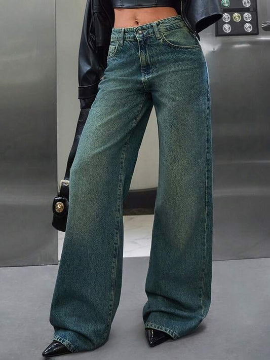 Shade Flow HighWaist Super Wide Leg Jeans - Fashion Wodrobe
